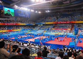 The table tennis venue at the 2008 Olympic Games
