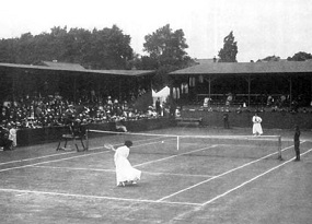 The womens singles lawn tennis final at the 1908 Olympics