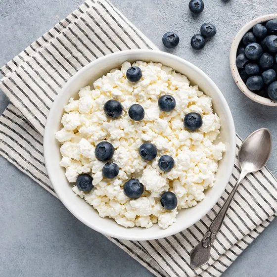 An image of a bowl of Kefir surrounded by the ingredients