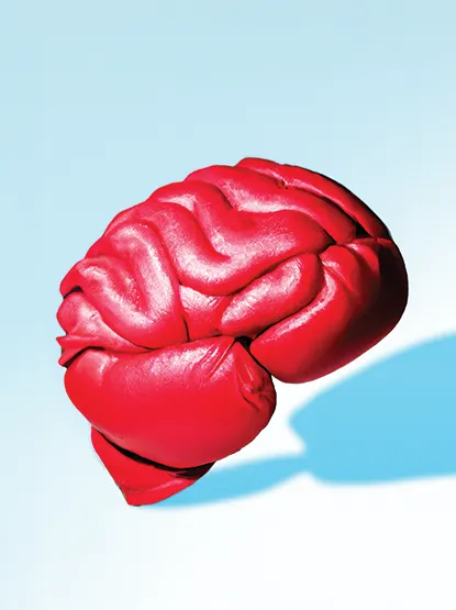 Ai generated image of a brain in the form of a boxing glove