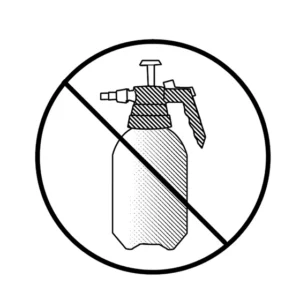 illustration of a pesticide spray with no entry