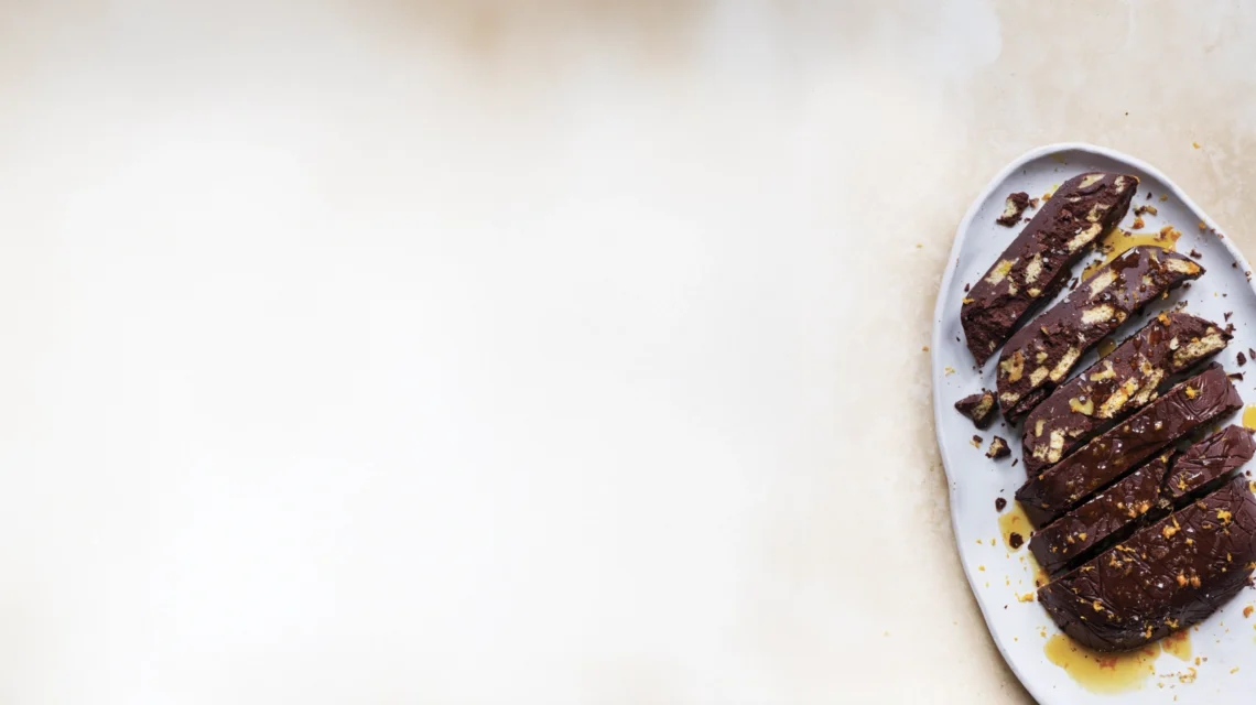 Christina Soteriou’s no-bake chocolate fudge log