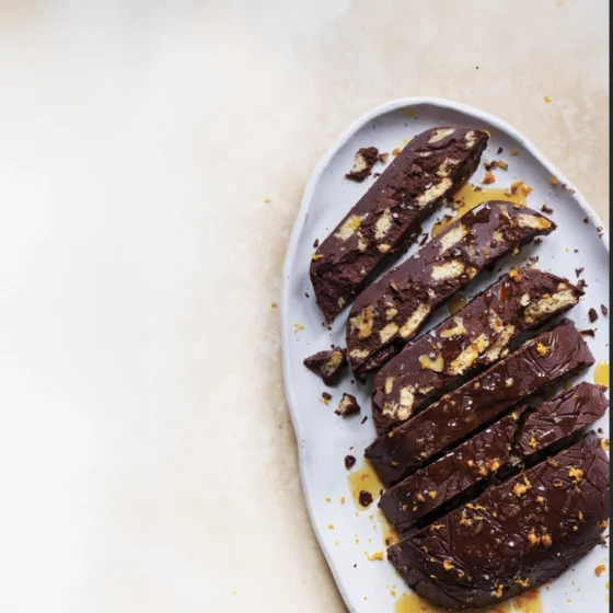 Christina Soteriou’s no-bake chocolate fudge log