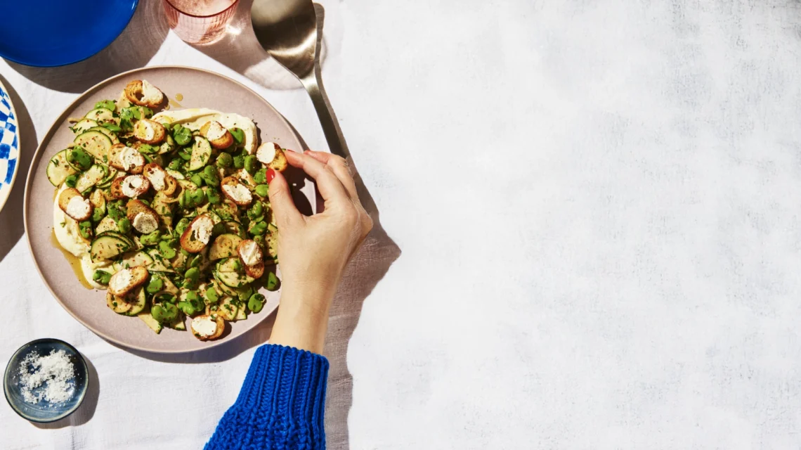 Jessica Prescott’s super simple broad bean salad