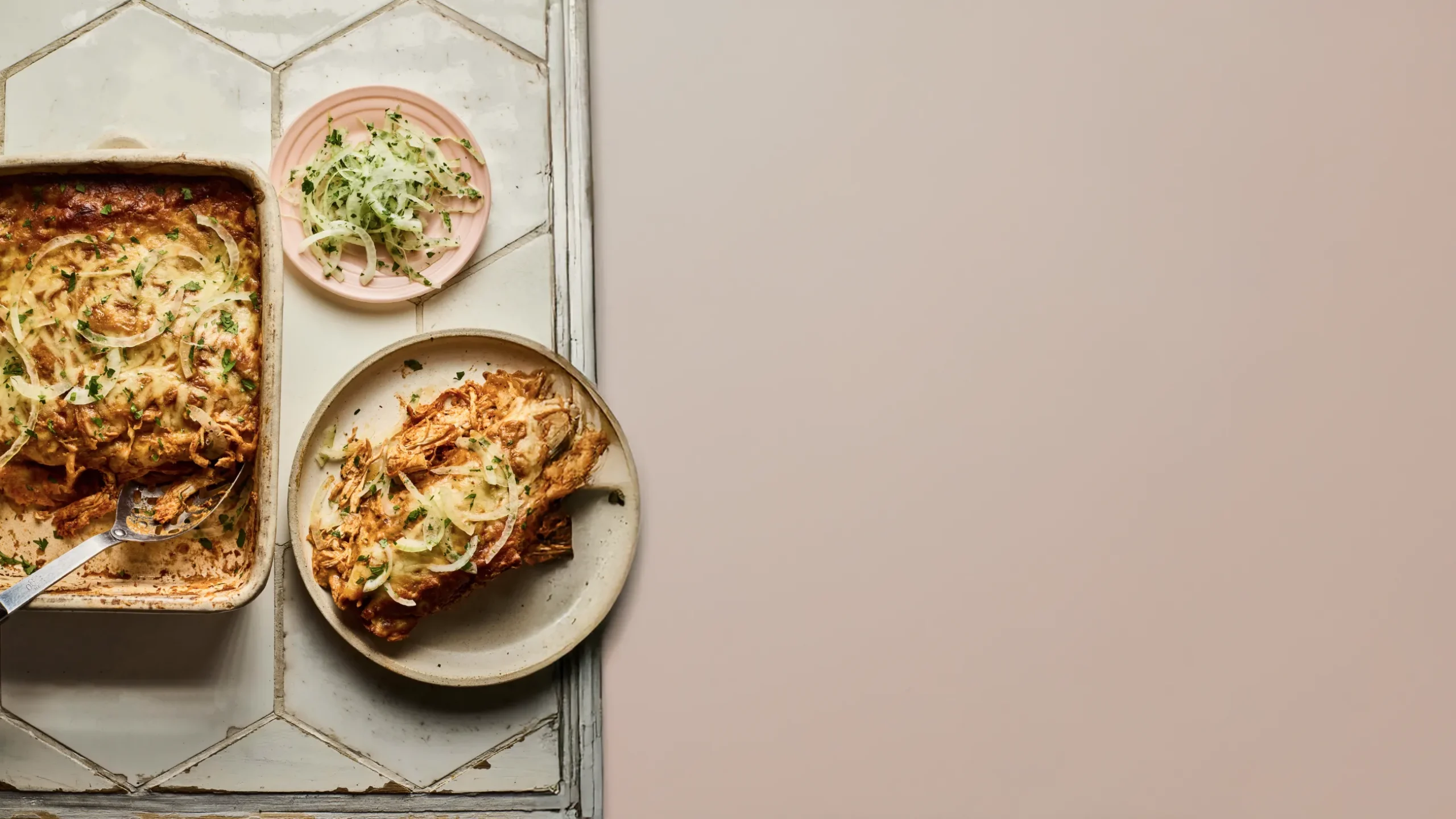 Make these comfortingly creamy chipotle enchiladas, inspired by a Barcelona food moment, created by Remi Idowu