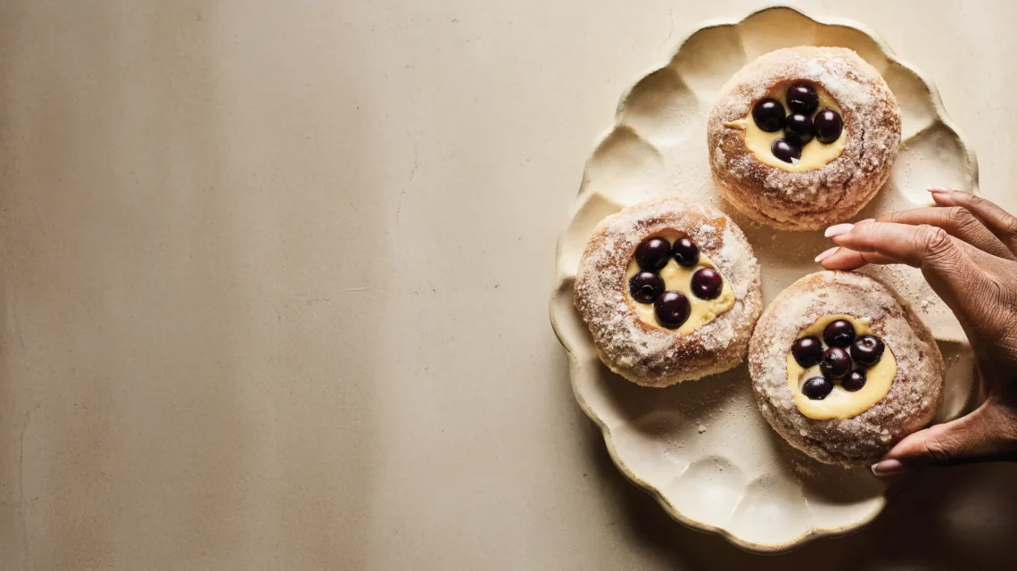 Remi Idowu’s cream cheese & blueberry doughnuts