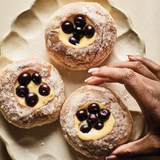 Remi Idowu’s cream cheese & blueberry doughnuts